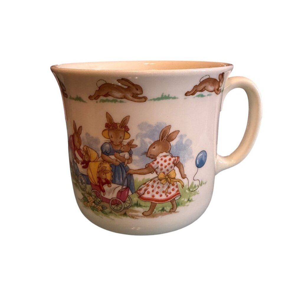 VTG Royal Doulton Bunnykins Bone China Mug Playful 1936 England Easter Gift